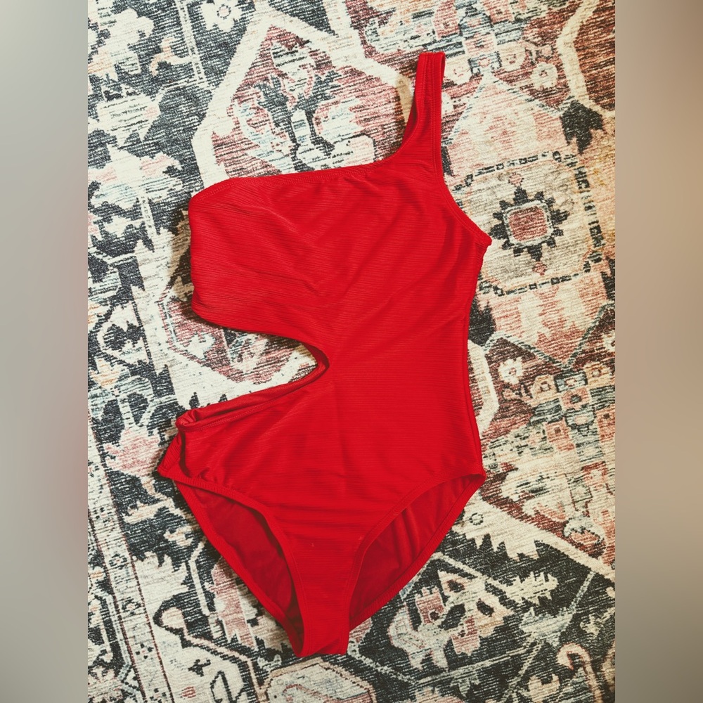 Jessica Simpson Red Swimsuit